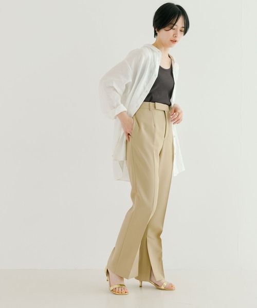 URBAN RESEARCH（アーバンリサーチ）の「サイドベンツストレートパンツ（その他パンツ・レディース・ブラック/ベージュ・38/36）」の22枚目の写真