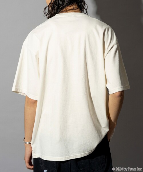 FREAK'S STORE(フリークスストア)の「FREAK’S STORE/フリークスストア Garfield/ガーフィールド フロッキープリント ショートスリーブTシャツ/半袖/リラックスフィット(Tシャツ/カットソー・メンズ・オフホワイト/ブラック/ネイビー・MEDIUM/LARGE)」の13枚目の写真