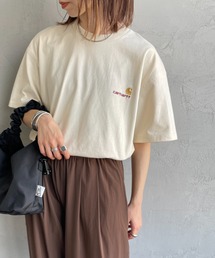[carhartt WIP/カーハートダブリューアイピー] AMERICAN SCRIPT ワンポイント刺繍ロゴ ショートスリーブTシャツ