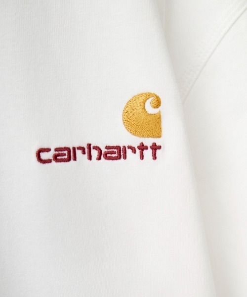 [carhartt WIP/カーハートダブリューアイピー] AMERICAN SCRIPT ワンポイント刺繍ロゴ ショートスリーブTシャツ（Tシャツ/カットソー）｜Carhartt WIP（カーハートダブリューアイピー）