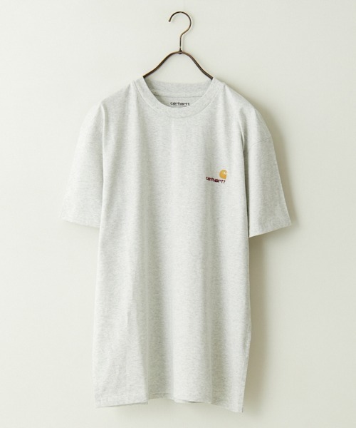 [carhartt WIP/カーハートダブリューアイピー] AMERICAN SCRIPT ワンポイント刺繍ロゴ ショートスリーブTシャツ（Tシャツ/カットソー）｜Carhartt WIP（カーハートダブリューアイピー）