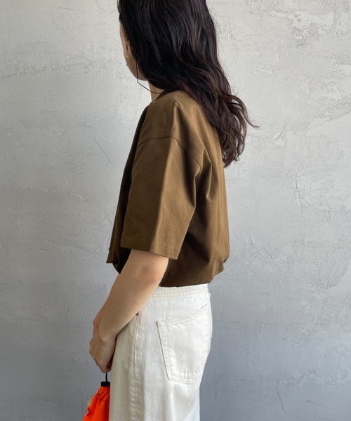 [carhartt WIP/カーハートダブリューアイピー] AMERICAN SCRIPT ワンポイント刺繍ロゴ ショートスリーブTシャツ（Tシャツ/カットソー）｜Carhartt WIP（カーハートダブリューアイピー）