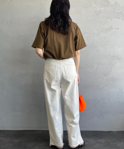 [carhartt WIP/カーハートダブリューアイピー] AMERICAN SCRIPT ワンポイント刺繍ロゴ ショートスリーブTシャツ（Tシャツ/カットソー）｜Carhartt WIP（カーハートダブリューアイピー）