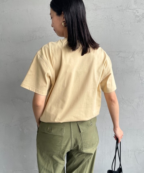 [carhartt WIP/カーハートダブリューアイピー] AMERICAN SCRIPT ワンポイント刺繍ロゴ ショートスリーブTシャツ（Tシャツ/カットソー）｜Carhartt WIP（カーハートダブリューアイピー）