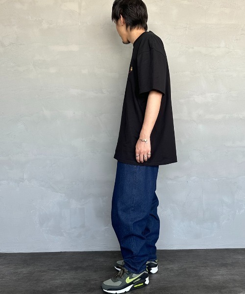 [carhartt WIP/カーハートダブリューアイピー] AMERICAN SCRIPT ワンポイント刺繍ロゴ ショートスリーブTシャツ（Tシャツ/カットソー）｜Carhartt WIP（カーハートダブリューアイピー）