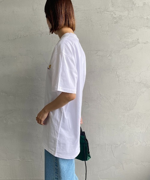 [carhartt WIP/カーハートダブリューアイピー] AMERICAN SCRIPT ワンポイント刺繍ロゴ ショートスリーブTシャツ（Tシャツ/カットソー）｜Carhartt WIP（カーハートダブリューアイピー）