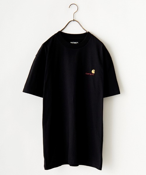 [carhartt WIP/カーハートダブリューアイピー] AMERICAN SCRIPT ワンポイント刺繍ロゴ ショートスリーブTシャツ（Tシャツ/カットソー）｜Carhartt WIP（カーハートダブリューアイピー）