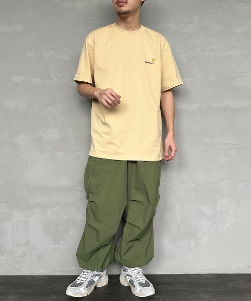 [carhartt WIP/カーハートダブリューアイピー] AMERICAN SCRIPT ワンポイント刺繍ロゴ ショートスリーブTシャツ（Tシャツ/カットソー）｜Carhartt WIP（カーハートダブリューアイピー）