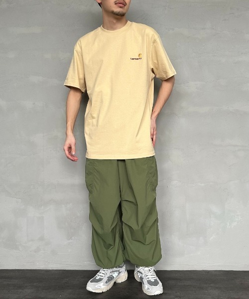 [carhartt WIP/カーハートダブリューアイピー] AMERICAN SCRIPT ワンポイント刺繍ロゴ ショートスリーブTシャツ（Tシャツ/カットソー）｜Carhartt WIP（カーハートダブリューアイピー）