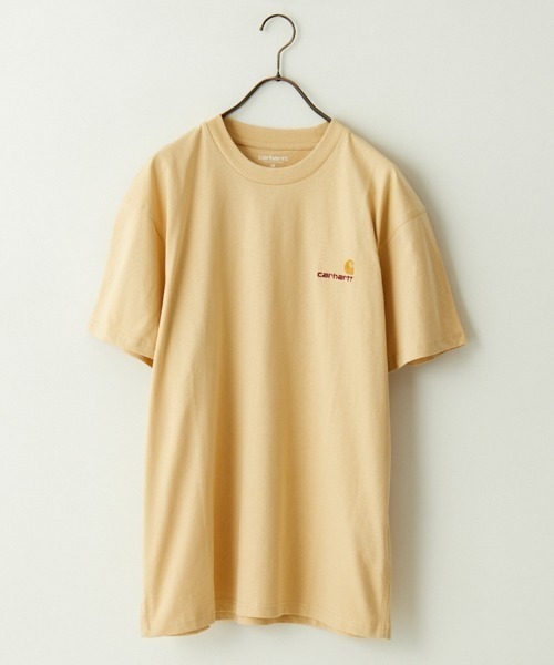 [carhartt WIP/カーハートダブリューアイピー] AMERICAN SCRIPT ワンポイント刺繍ロゴ ショートスリーブTシャツ（Tシャツ/カットソー）｜Carhartt WIP（カーハートダブリューアイピー）