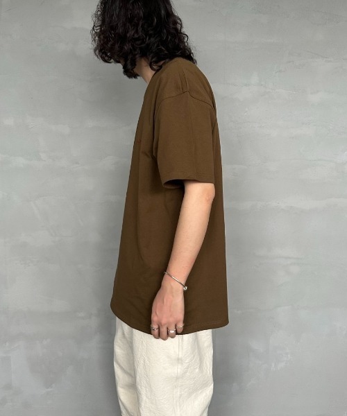 [carhartt WIP/カーハートダブリューアイピー] AMERICAN SCRIPT ワンポイント刺繍ロゴ ショートスリーブTシャツ（Tシャツ/カットソー）｜Carhartt WIP（カーハートダブリューアイピー）