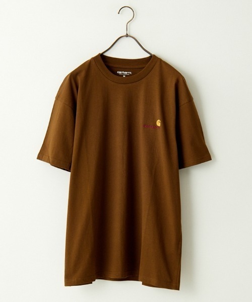 [carhartt WIP/カーハートダブリューアイピー] AMERICAN SCRIPT ワンポイント刺繍ロゴ ショートスリーブTシャツ（Tシャツ/カットソー）｜Carhartt WIP（カーハートダブリューアイピー）