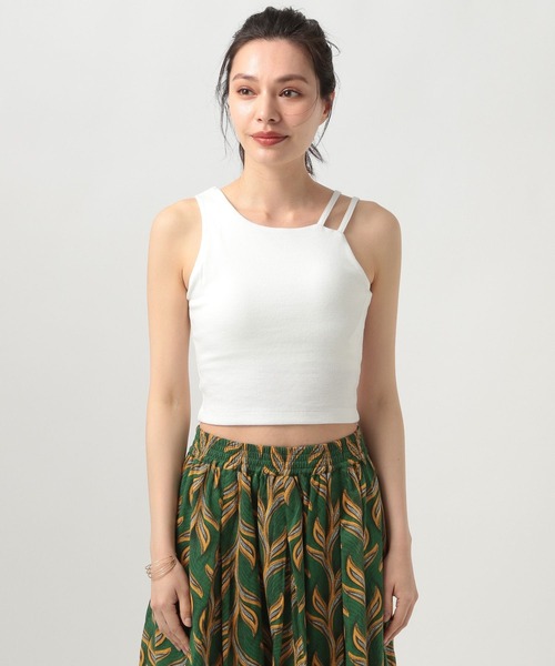 BAYFLOW(ベイフロー)の「カップツキクロップドタンク(タンクトップ・レディース・ブラック/モカ/オフホワイト・FREE)」の11枚目の写真