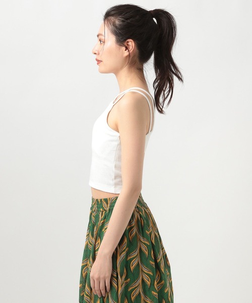 BAYFLOW(ベイフロー)の「カップツキクロップドタンク(タンクトップ・レディース・ブラック/モカ/オフホワイト・FREE)」の12枚目の写真