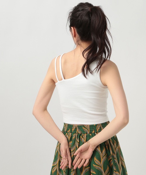 BAYFLOW(ベイフロー)の「カップツキクロップドタンク(タンクトップ・レディース・ブラック/モカ/オフホワイト・FREE)」の6枚目の写真