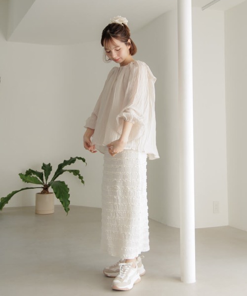 flower(フラワー)の「タイニーフリルスカート(スカート・レディース・ブラック/アイボリー・FREE)」の14枚目の写真