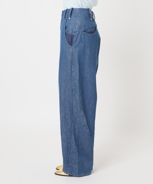 LIVINGTONE NAJA CRAZY PATTERN リビングトンデニム セール】LIVINGTONE NAJA Crazy pattern with slit 別注 LT-NAJA