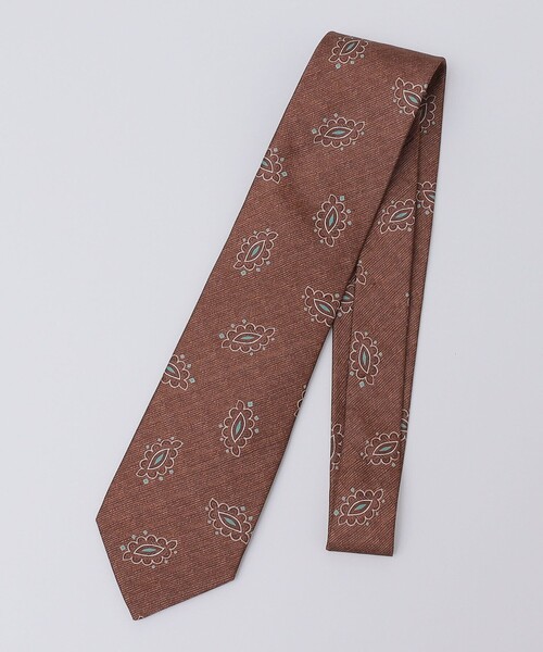 【セール】SHIPS: LUXURY シルク プリント リーフモチーフ ネクタイ（ネクタイ）｜SHIPS（シップス）