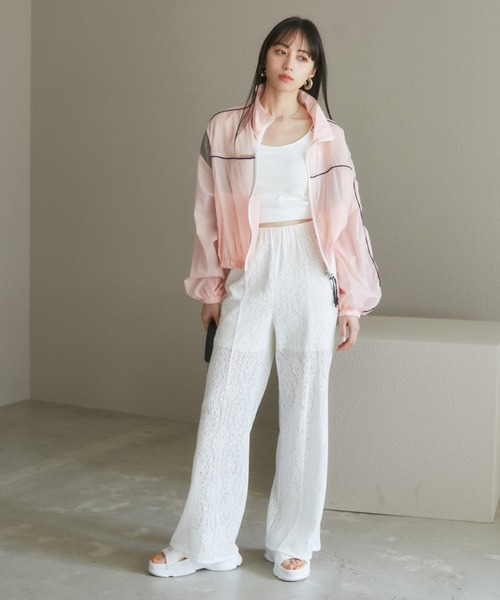 VIS（ビス）の「【洗える】セミフレアレースパンツ（その他パンツ・レディース・キナリ/ブラック・FREE）」の12枚目の写真