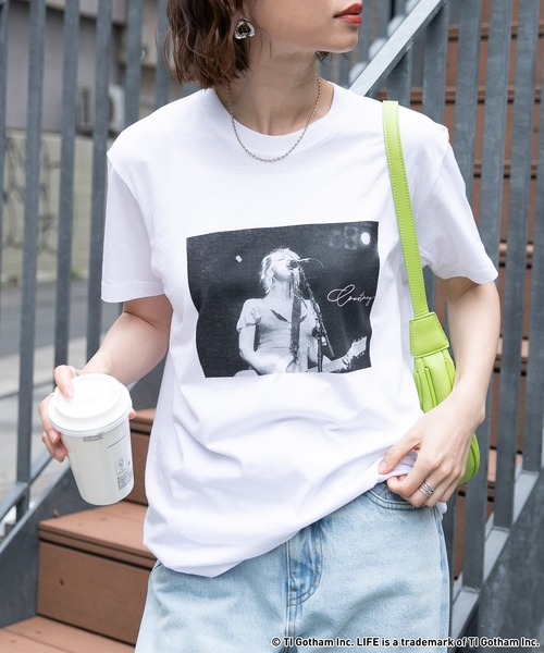 GOOD ROCK SPEED（グッドロックスピード）の「GOOD ROCK SPEED/ヴィンテージライクLIFEフォトTシャツ（Tシャツ/カットソー・レディース・オフホワイト/その他4/ホワイト・FREE）」の3枚目の写真