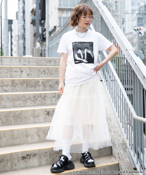 GOOD ROCK SPEED（グッドロックスピード）の「GOOD ROCK SPEED/ヴィンテージライクLIFEフォトTシャツ（Tシャツ/カットソー・レディース・オフホワイト/その他4/ホワイト・FREE）」の8枚目の写真