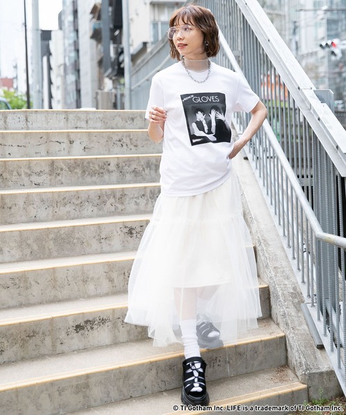 GOOD ROCK SPEED（グッドロックスピード）の「GOOD ROCK SPEED/ヴィンテージライクLIFEフォトTシャツ（Tシャツ/カットソー・レディース・オフホワイト/その他4/ホワイト・FREE）」の9枚目の写真