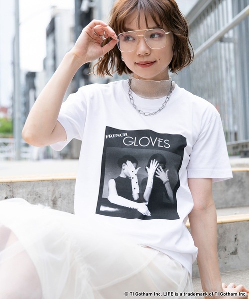 GOOD ROCK SPEED（グッドロックスピード）の「GOOD ROCK SPEED/ヴィンテージライクLIFEフォトTシャツ（Tシャツ/カットソー・レディース・オフホワイト/その他4/ホワイト・FREE）」の12枚目の写真