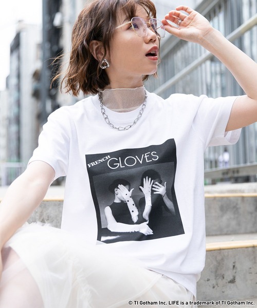 GOOD ROCK SPEED（グッドロックスピード）の「GOOD ROCK SPEED/ヴィンテージライクLIFEフォトTシャツ（Tシャツ/カットソー・レディース・オフホワイト/その他4/ホワイト・FREE）」の13枚目の写真