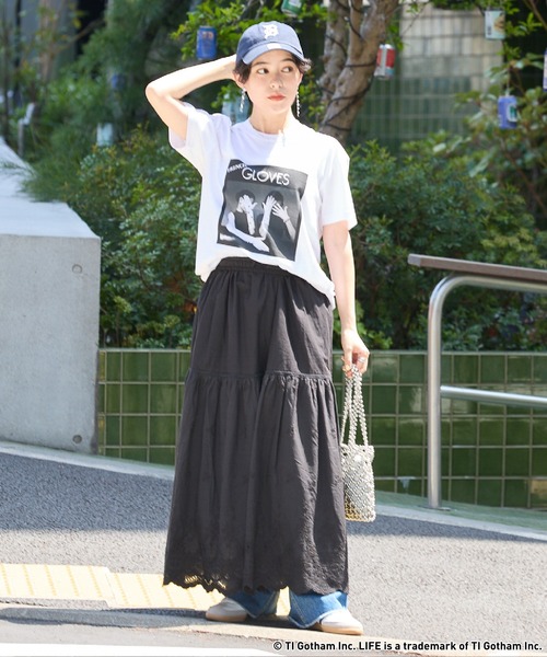 GOOD ROCK SPEED（グッドロックスピード）の「GOOD ROCK SPEED/ヴィンテージライクLIFEフォトTシャツ（Tシャツ/カットソー・レディース・オフホワイト/その他4/ホワイト・FREE）」の5枚目の写真