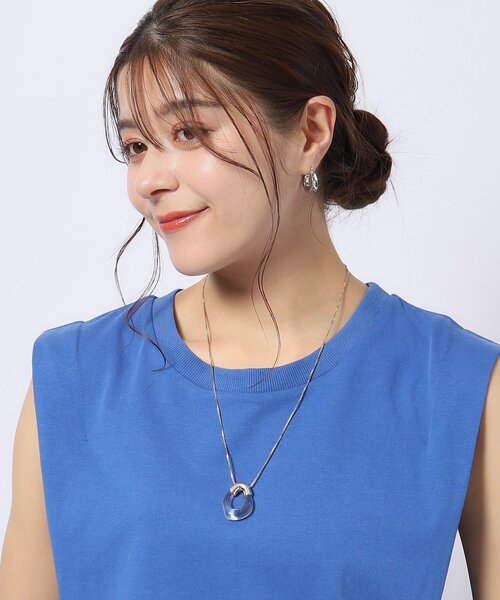 SHOO・LA・RUE(シューラルー)の「◆クリア楕円ネックレス(ネックレス・レディース・ピンクゴールド/シルバー/ゴールド・00)」の8枚目の写真