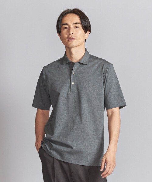 BEAUTY&YOUTH UNITED ARROWS(ビューティーアンドユースユナイテッドアローズ)の「ハイゲージ モックロディ ポロシャツ ‐ウォッシャブル 接触冷感 抗菌 ・防臭機能付き‐(ポロシャツ・メンズ・ホワイト/ネイビー/ロイヤルブルー/ダークグレー・M/L/XL/S)」の18枚目の写真