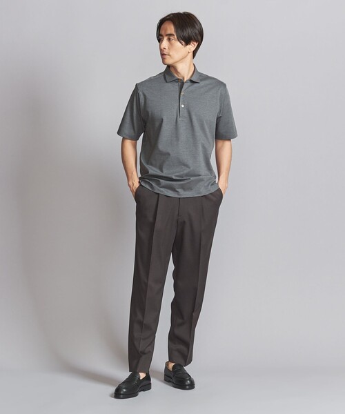 BEAUTY&YOUTH UNITED ARROWS(ビューティーアンドユースユナイテッドアローズ)の「ハイゲージ モックロディ ポロシャツ ‐ウォッシャブル 接触冷感 抗菌 ・防臭機能付き‐(ポロシャツ・メンズ・ホワイト/ネイビー/ロイヤルブルー/ダークグレー・M/L/XL/S)」の17枚目の写真
