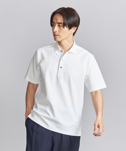 BEAUTY&YOUTH UNITED ARROWS(ビューティーアンドユースユナイテッドアローズ)の「ハイゲージ モックロディ ポロシャツ ‐ウォッシャブル 接触冷感 抗菌 ・防臭機能付き‐(ポロシャツ・メンズ・ホワイト/ネイビー/ロイヤルブルー/ダークグレー・M/L/XL/S)」の16枚目の写真