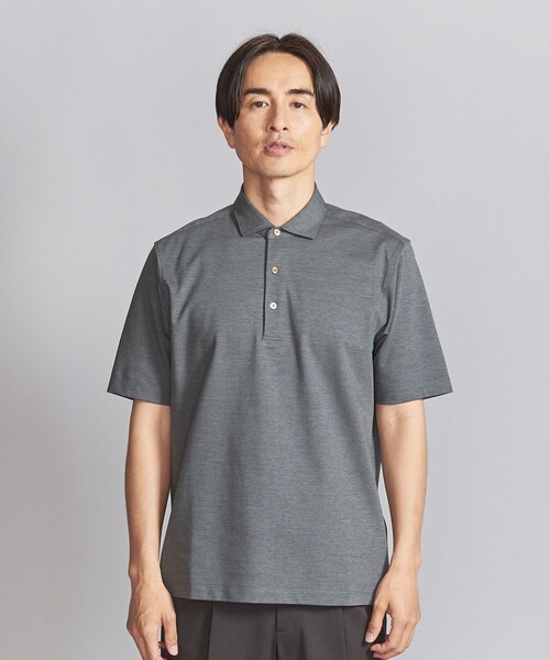 BEAUTY&YOUTH UNITED ARROWS(ビューティーアンドユースユナイテッドアローズ)の「ハイゲージ モックロディ ポロシャツ ‐ウォッシャブル 接触冷感 抗菌 ・防臭機能付き‐(ポロシャツ・メンズ・ホワイト/ネイビー/ロイヤルブルー/ダークグレー・M/L/XL/S)」の12枚目の写真