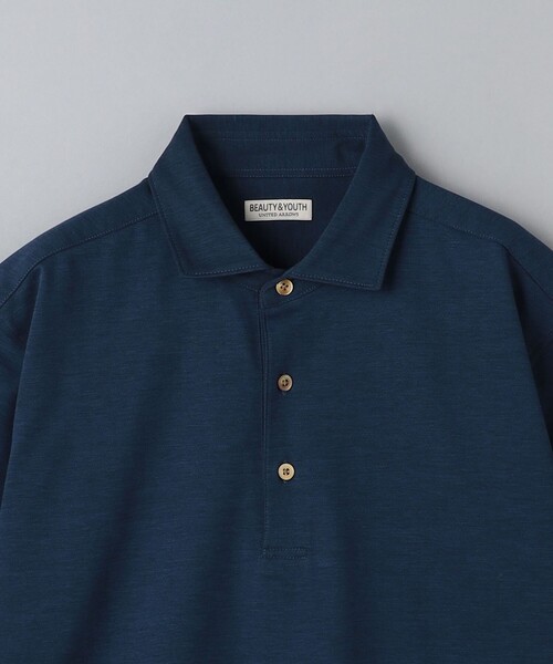 BEAUTY&YOUTH UNITED ARROWS(ビューティーアンドユースユナイテッドアローズ)の「ハイゲージ モックロディ ポロシャツ ‐ウォッシャブル 接触冷感 抗菌 ・防臭機能付き‐(ポロシャツ・メンズ・ホワイト/ネイビー/ロイヤルブルー/ダークグレー・M/L/XL/S)」の8枚目の写真