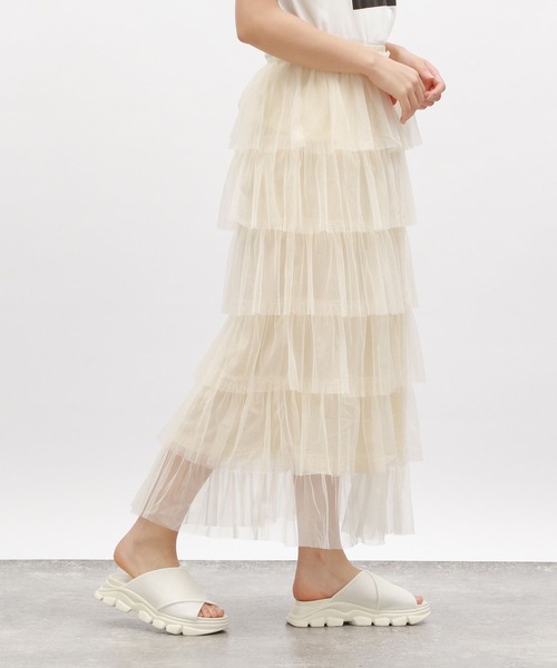 LAKOLE(ラコレ)の「フリルチュールスカート / 124564(スカート・レディース・ブラック/グレー/アイボリー・SMALL/MEDIUM)」の19枚目の写真