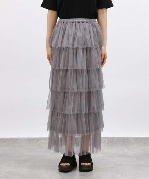 LAKOLE（ラコレ）の「フリルチュールスカート / 124564