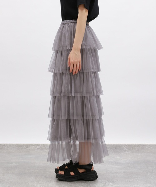 LAKOLE(ラコレ)の「フリルチュールスカート / 124564(スカート・レディース・ブラック/グレー/アイボリー・SMALL/MEDIUM)」の22枚目の写真