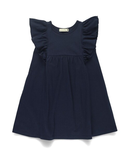 BRANSHES（ブランシェス）の「フリル付きカットソーワンピース（ワンピース・キッズ・ピンク/ネイビー・110/120/140/130/100/90/150）」の5枚目の写真