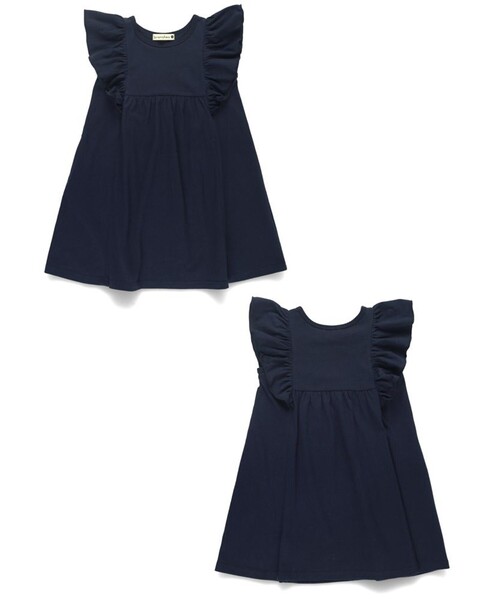 BRANSHES（ブランシェス）の「フリル付きカットソーワンピース（ワンピース・キッズ・ピンク/ネイビー・110/120/140/130/100/90/150）」の9枚目の写真