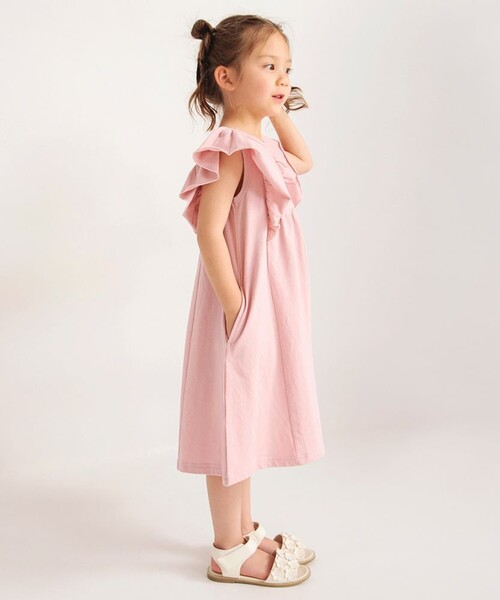 BRANSHES（ブランシェス）の「フリル付きカットソーワンピース（ワンピース・キッズ・ピンク/ネイビー・110/120/140/130/100/90/150）」の12枚目の写真