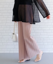 ウエストゴムプリーツパンツ 春 夏 秋 M L |アクアガレージ aquagarage