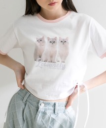 リンガー脇ドロストTシャツ