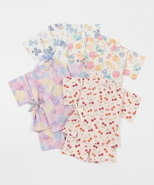 petit main(プティマイン)の「【リンク】girlsアソート甚平(キッズ)(浴衣・キッズ・ラベンダー/アイボリー/マルチ/ライトピンク・90cm/100cm/110cm/120cm/130cm/80cm)」の11枚目の写真