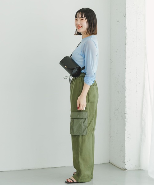 ITEMS URBANRESEARCH（アイテムズ アーバンリサーチ）の「シアーカーゴパンツ（カーゴパンツ・レディース・ブラック/カーキ・FREE）」の5枚目の写真