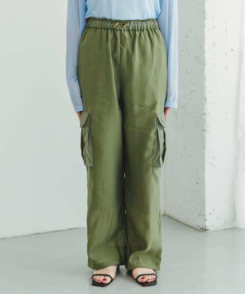 ITEMS URBANRESEARCH（アイテムズ アーバンリサーチ）の「シアーカーゴパンツ（カーゴパンツ・レディース・ブラック/カーキ・FREE）」の6枚目の写真