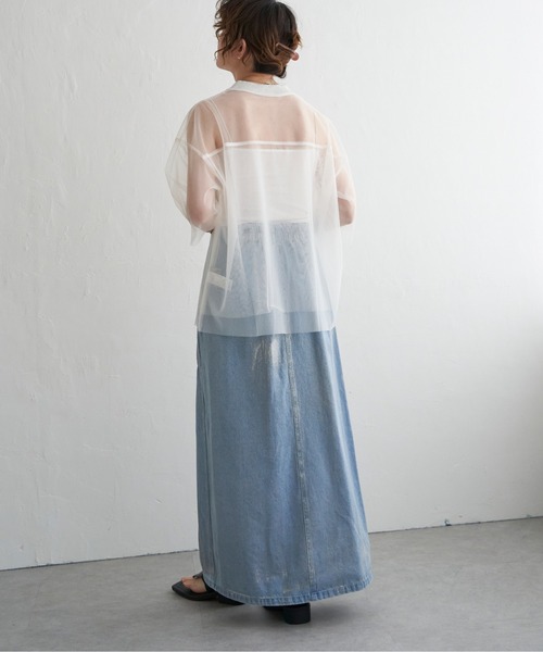 tシャツ 「追加生産」ドットチュール切替カットソー レディース NOLLEY'S（ノーリーズ）の「袖ドットチュールカットソー（T