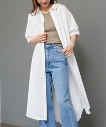 mili an deni | 綿100％ポプリンシャツワンピース(シャツワンピース)