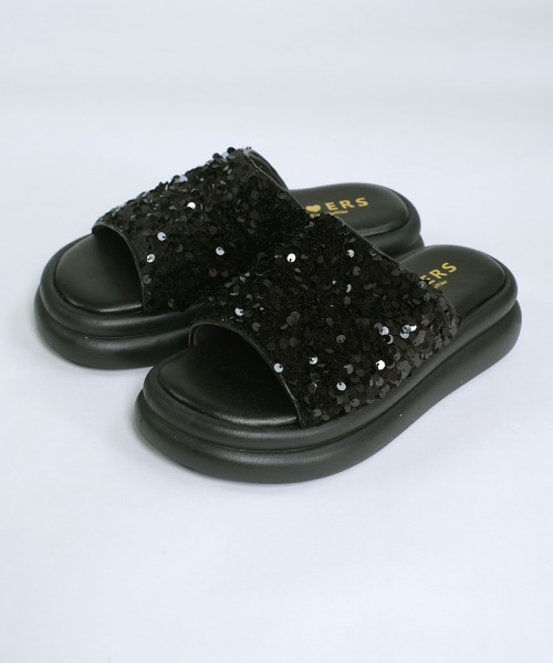 shopnikoniko(ショップニコニコ)の「スパンコール ボリューム 厚底サンダル(サンダル・レディース・シルバー/ホワイト/ブラック・S/LL/L/M)」の17枚目の写真