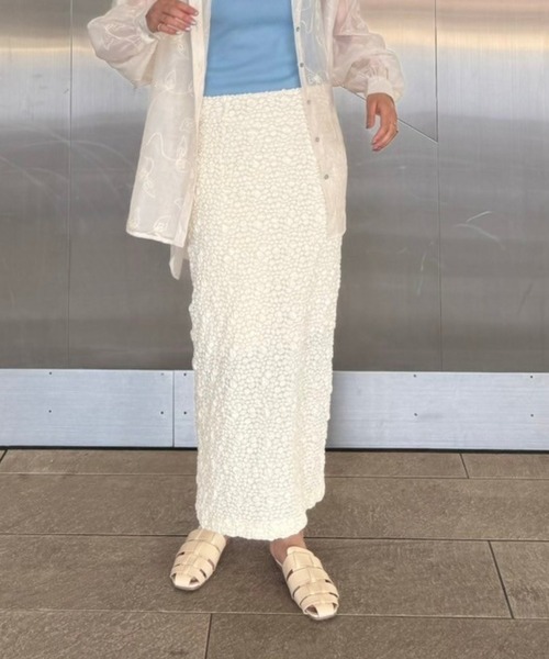 AMAIL(アマイル)の「Jaefun poco skirt(スカート・レディース・アイボリー/ブラック/ブルー・FREE)」の2枚目の写真